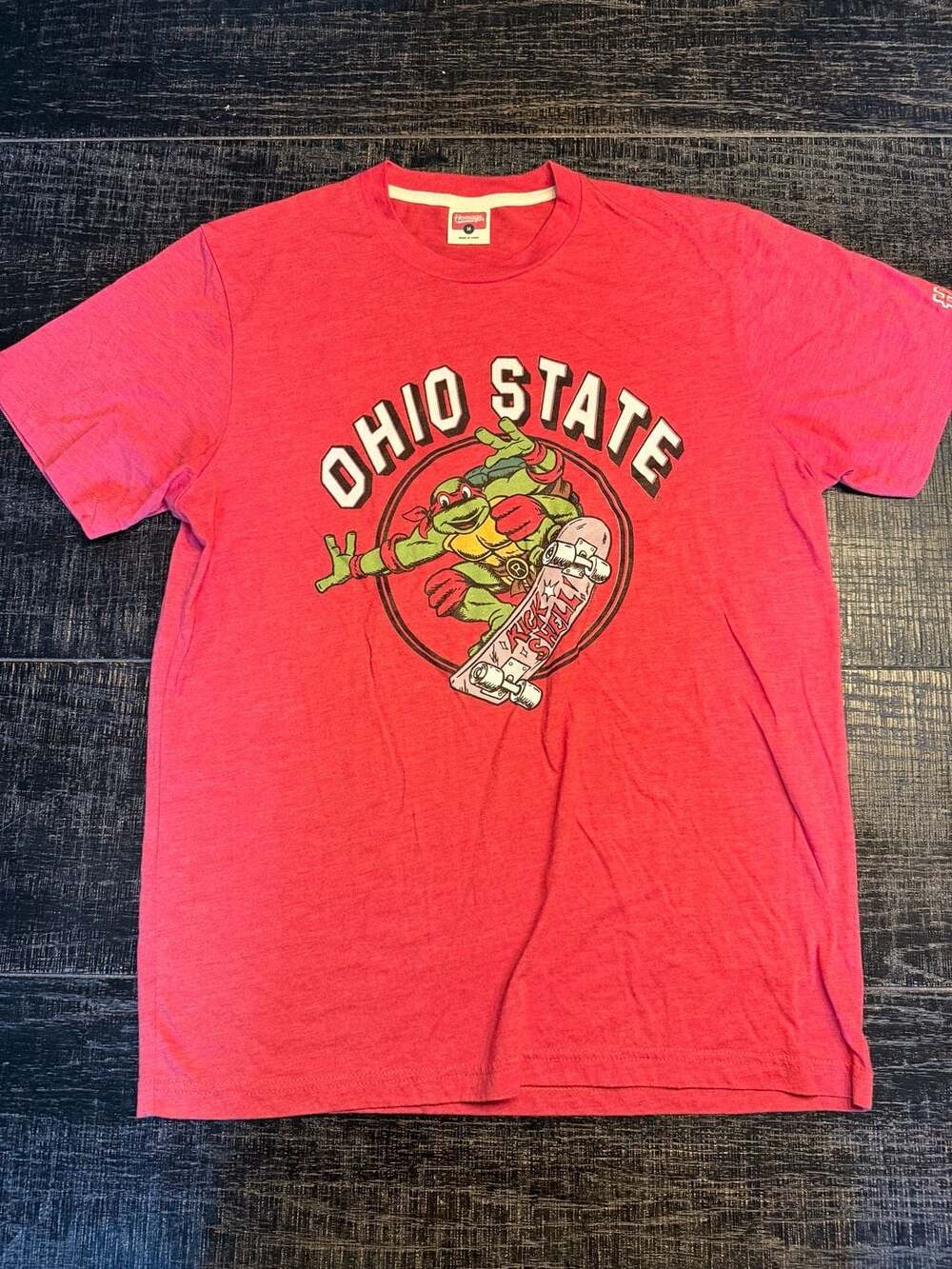 Homage TMNT Raphael x Ohio State Kick Shell T-Shirt Size M